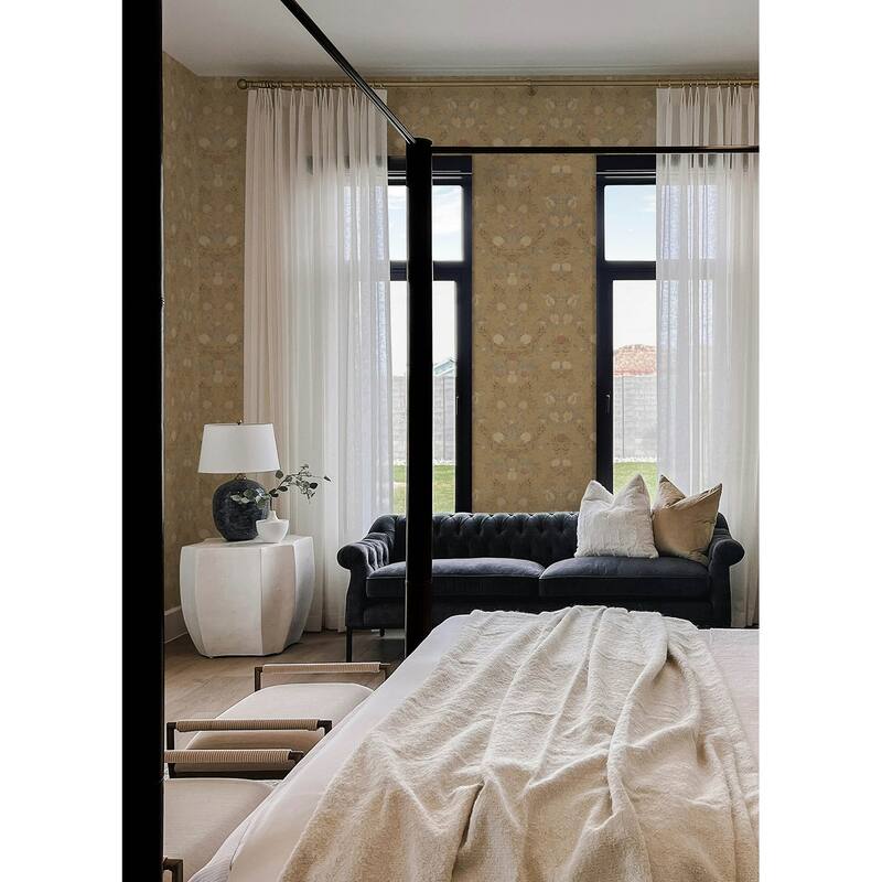 Chris Loves Julia x NuWallpaper Melograno Wheat Peel and Stick Wallpaper