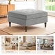 preview thumbnail 72 of 83, 31.78" W Oversized Square Upholstered Storage Ottoman with Wooden Tray