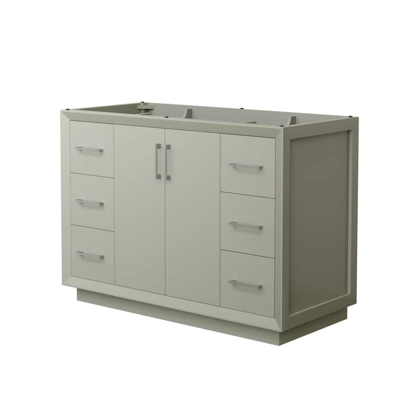 Wyndham Collection WCF414148S-CXSXX-MXX Strada 47" Single Free - Light Green / Brushed Nickel Hardware