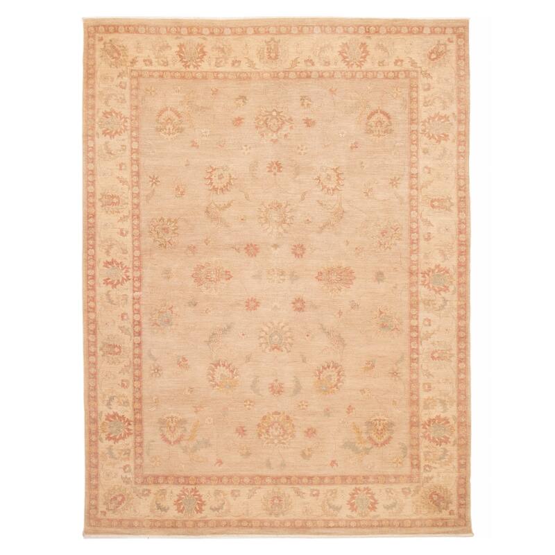 ECARPETGALLERY Hand-knotted Chobi Finest Beige Wool Rug - 8'10 x 12'0 - Beige - 8'10 x 12'0