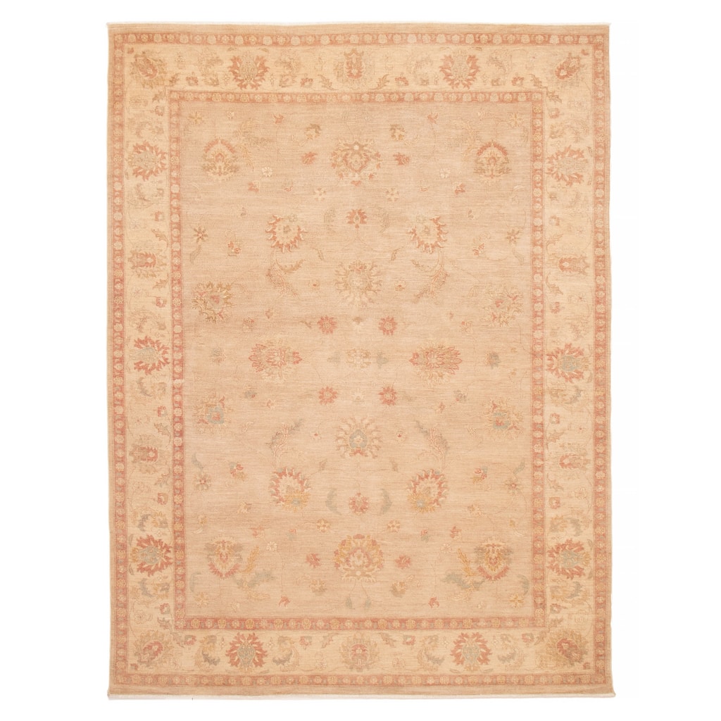 ECARPETGALLERY Hand-knotted Chobi Finest Beige Wool Rug - 8'10 x 12'0
