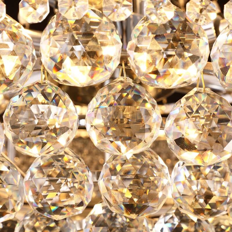18-Inch Crystal Chandelier Lighting Modern Luxury K9 Bedroom Crystal Chandelier Ceiling Light French Empire Chrome 9 Lights