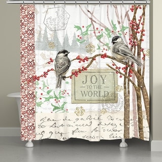 Christmas Birds Shower Curtain