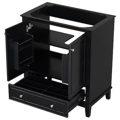 GDFStudio - Avalon 30-Inch Bathroom Vanity Base Cabinet, Multi-functional Cabinet, Solid Wood & MDF Board, Painted Finish