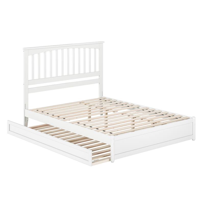 Everett Platform Bed with Panel Footboard and Twin XL Trundle