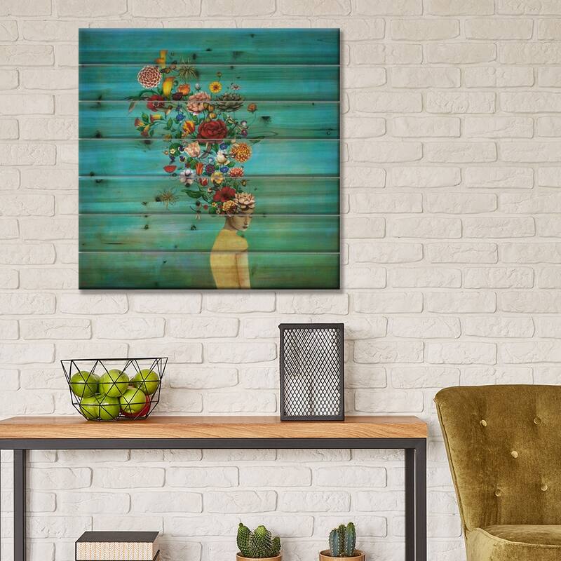 A Mindful Garden Print On Wood by Duy Huynh - Multi-Color