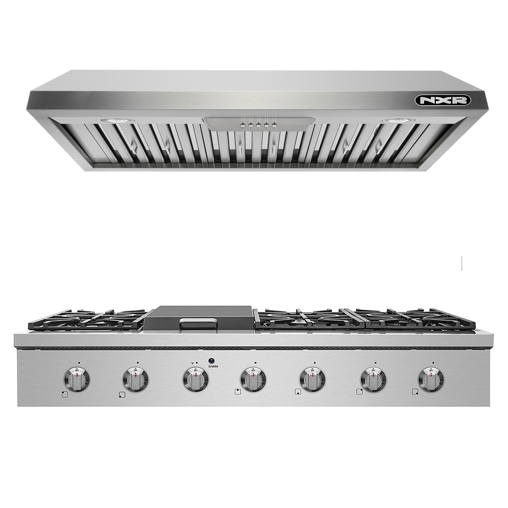 GASLAND Chef 48'' Gas Rangetop with Indicator Light 6 Deep Recessed Sealed  burners & Griddle Continuous Cast Iron Grates - On Sale - Bed Bath & Beyond  - 35436510
