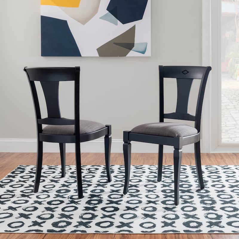 Keery Solid Wood Side Dining Chair (Set of 2) - Black