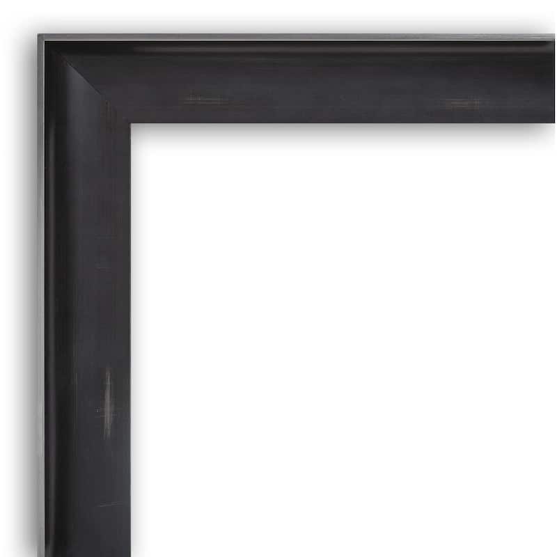 Beveled Wood Bathroom Wall Mirror - Allure Charcoal Frame