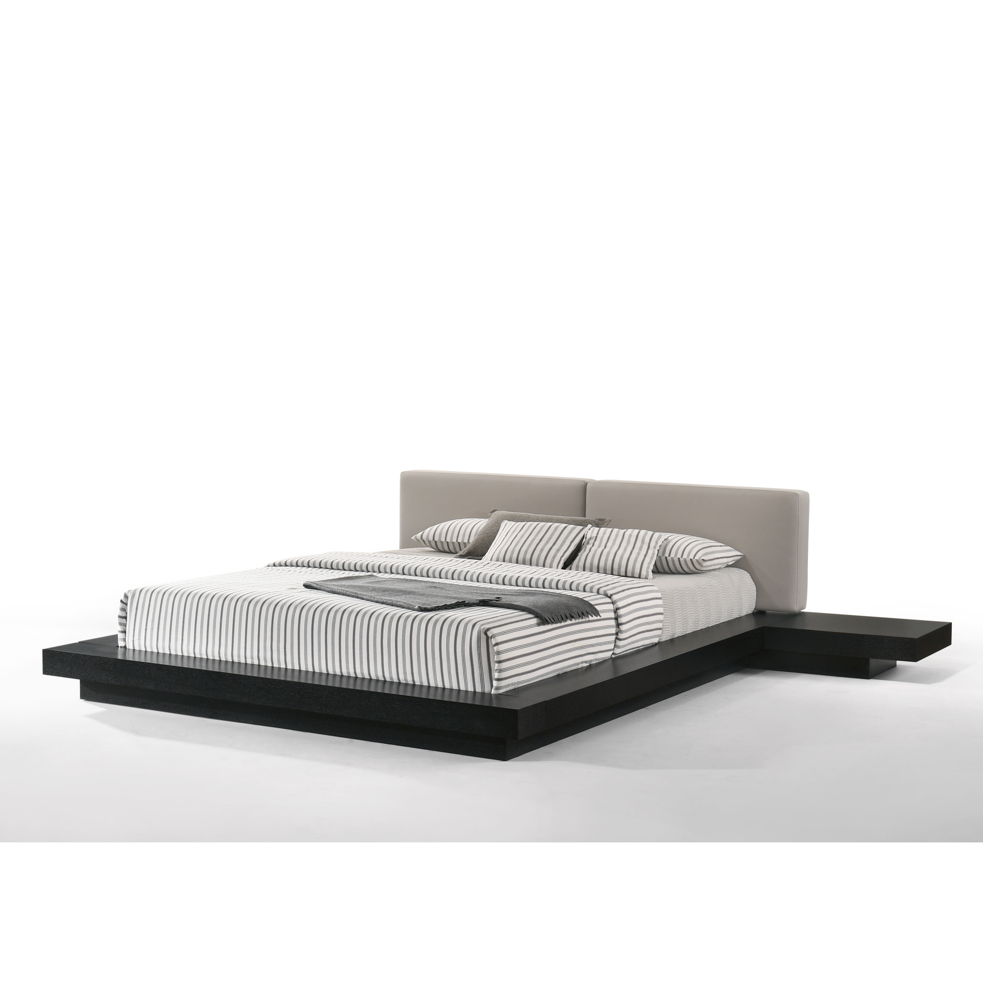 Modrest Tokyo Contemporary Black and Grey Platform Bed