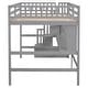 preview thumbnail 8 of 10, Kid-Friendly Design Full Size Loft Bed with Desk and Drawers