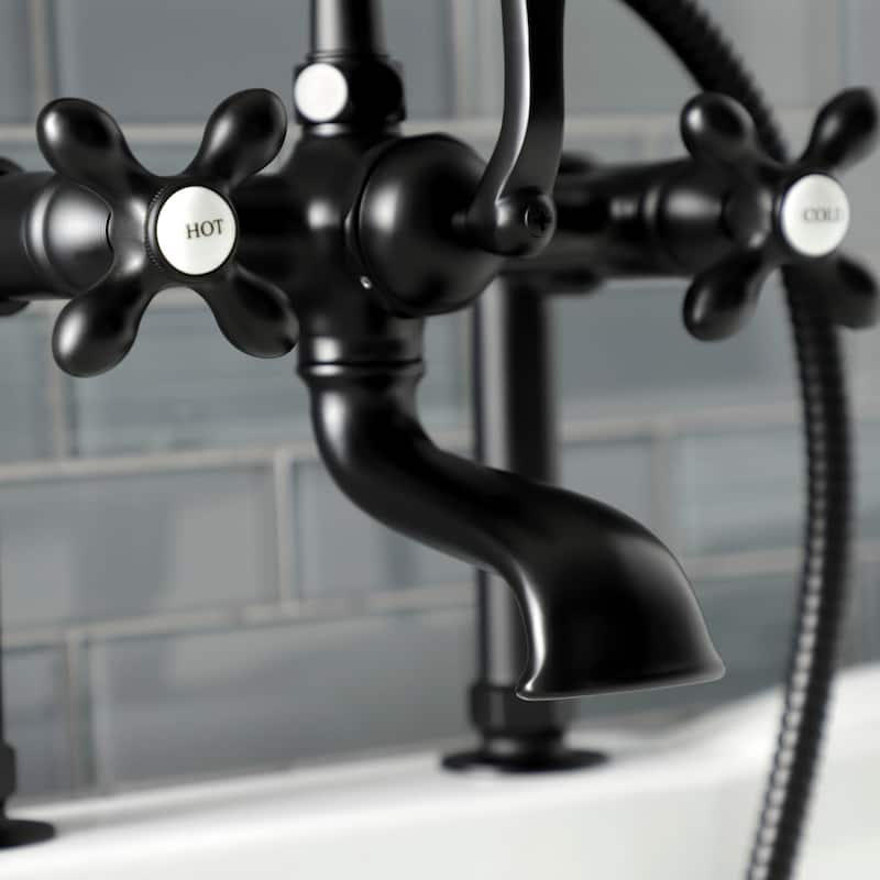 Kingston Brass Aqua Vintage Deck Mounted Clawfoot Tub Filler with