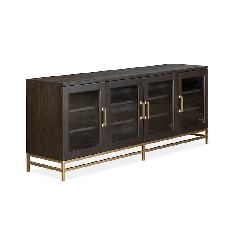 Magnussen Home Lindon Coffee Bean Dark Small Console - W x D x H - W x D x H - Brown
