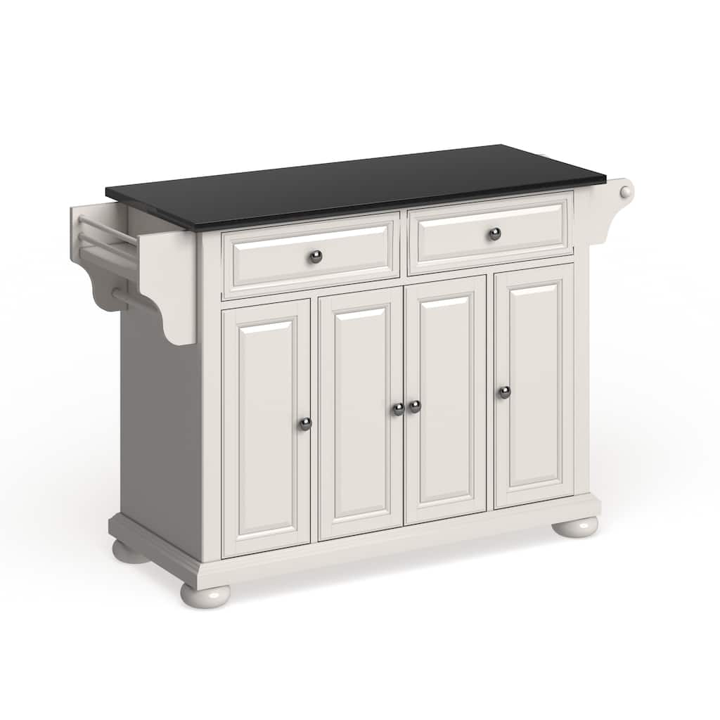 Crosley Alexandria Granite Top Full Size Kitchen Island/Cart - 18"d x 51.5"w x 34"h