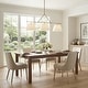 preview thumbnail 2 of 9, 61 in. 3-Light Transitional Brushed Gold Linear Chandelier with White Fabric Shades - 61.0 in. W x 15.7 in. D x 25.2 in. H