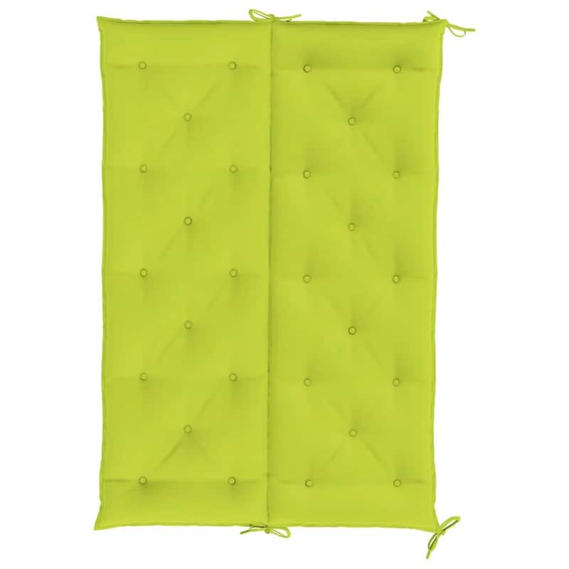 Claire 2pc Outdoor Cushion for Bench, Tufted Green Oxford Fabric