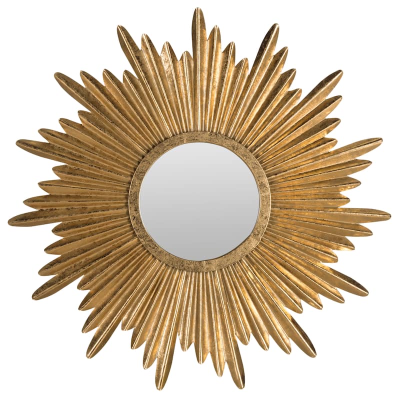 SAFAVIEH Iliana Sunburst Antique Gold 34-inch Decorative Mirror - 33.5" x 33.5" x 1" - 34Wx34Dx1H