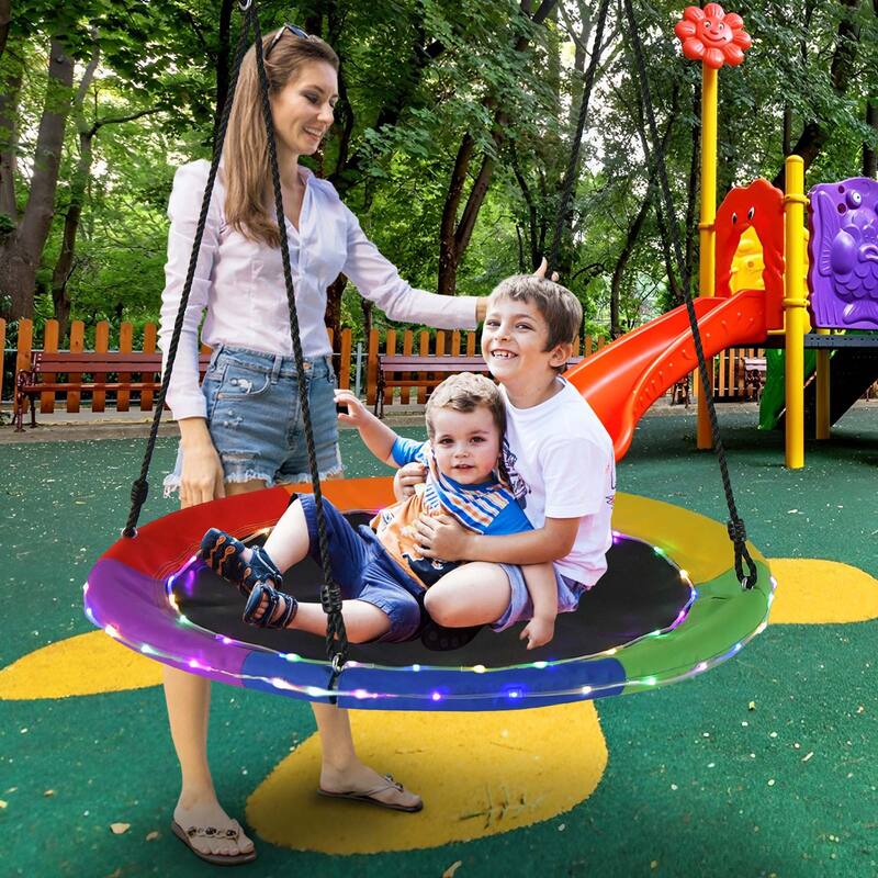Costway 40'' Saucer Tree Swing 660 LBS for Kids Adults Outdoor with - See Details