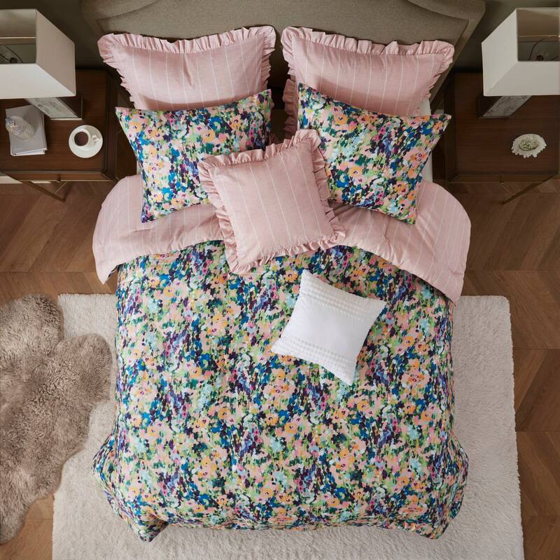 GDF Studio - Maribelle 8-Piece Floral Cotton Comforter Set