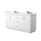 Option White / Carrara Cultured Marble Top / Satin Bronze