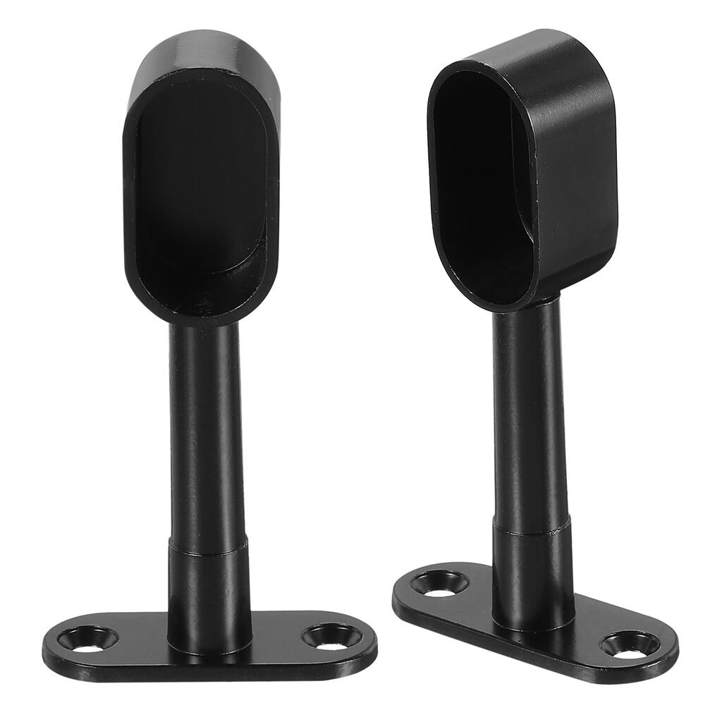 2Pcs 1.22 x 0.63" Closet Rod Support Bracket, Rod Holder for Wardrobe