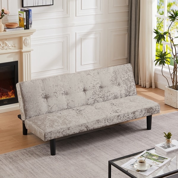 Modern Large Folding Sleeper Loveseat, Tufted Futon Sleeper Sofa 
