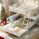 preview thumbnail 1 of 18, Wood Twin over Full Bunk Bed with Storage Shelves and Twin Size Trundle
