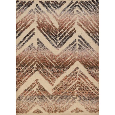 Chevron Style Moroccan Indian Accent Rug Handmade Wool Carpet - 2'0"x 3'0"