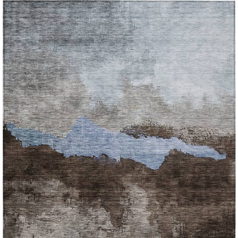 HomeRoots Abstract Transitional Rectangle Outdoor Rug