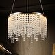 preview thumbnail 1 of 8, CurveCurio 15.7" Modern Luxury Hanging Light Elegance Crystal Pendant Chandelier - 15.7" * 15.7" * 7.9" 15.7" * 15.7" * 7.9" - Chrome