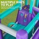 preview thumbnail 13 of 12, Sunny & Fun Compact Bounce-A-Round Inflatable Water Slide Park & Bounce House with Air Pump