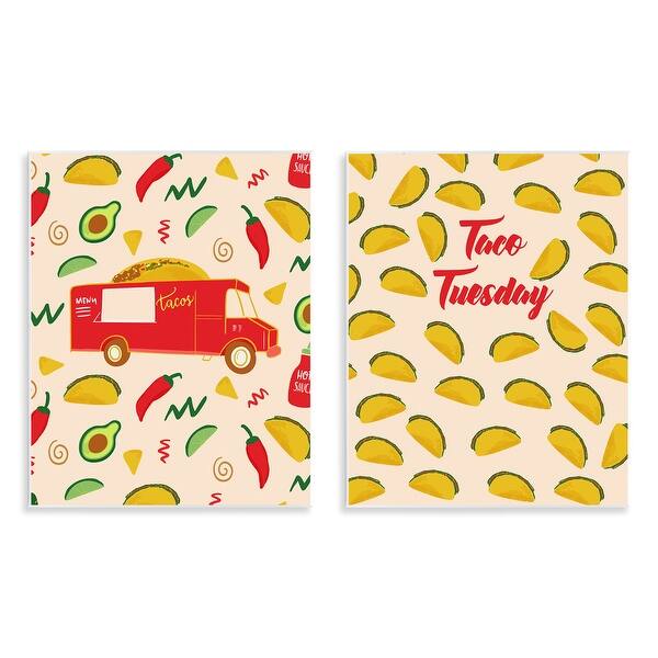 Stupell Taco Tuesday and Truck Patterned Wall Plaque Art Design By Dina ...