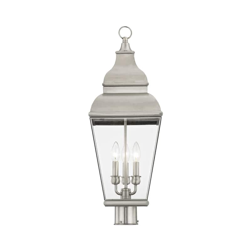 Livex Lighting Exeter 3 Light 28-1/4" High Outdoor Single Head Post