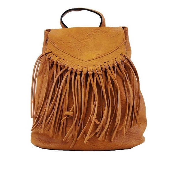 trendy leather backpack