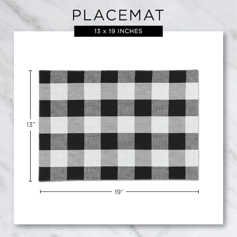 DII Honey Gold Check Placemat (Set of 6)