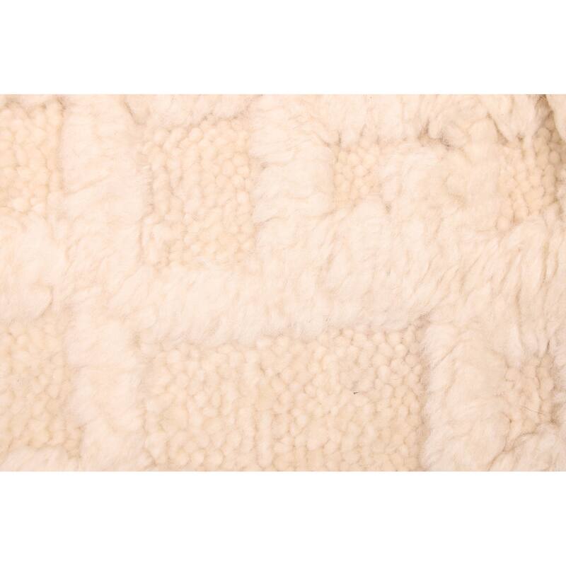 ECARPETGALLERY Hand-knotted Looma Cream Wool Rug - 8'0 x 9'8