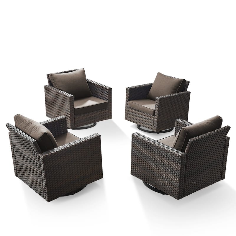 Outdoor Swivel Glider Chairs with Soft Cushion