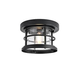 Jocelyn Outdoor Flush Mount in Black
