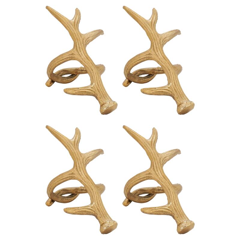 Antler Design Napkin Rings (Set of 4)