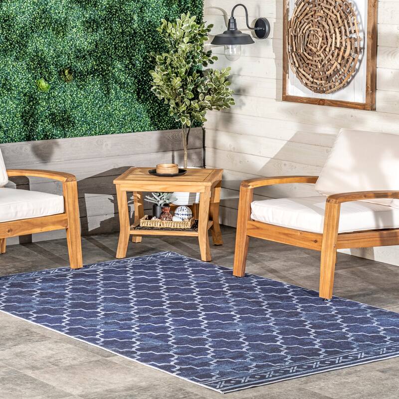 Nuloom Maribel Geometric Machine Washable Indoor/Outdoor Area Rug