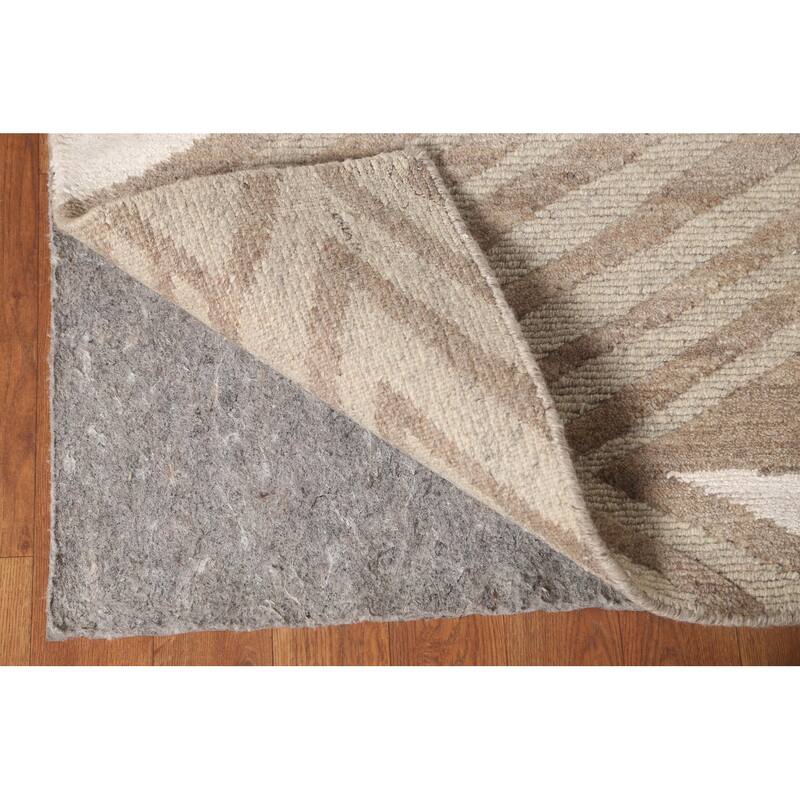 All-Over Modern Area Rug Handmade Wool Carpet - 8'1"x 9'8"