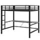 preview thumbnail 43 of 64, Gaming Loft Bed with RGB LED Light & USB Charge Station, Metal Loft Bed Frame w/Built-in Desk & Full-Length Guardrails