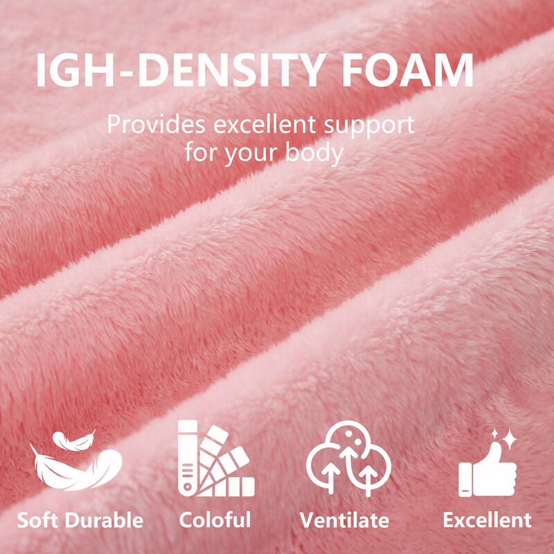 Folding Plush Futon Loveseat Couch Converts into Sleeper Sofa Bed or Yoga Mattress, High-Density Foam Queen Size Floor Bed