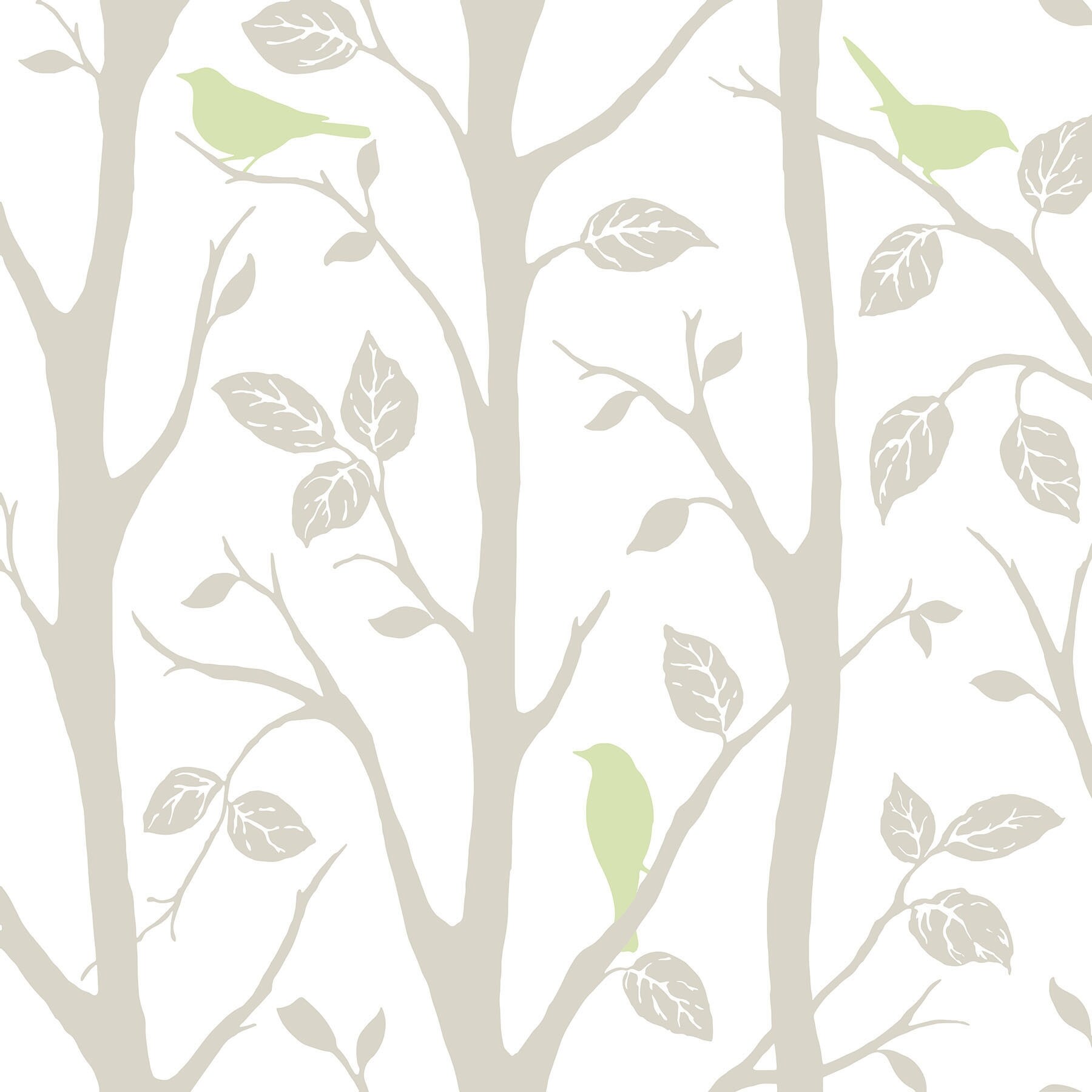 Shop Brewster Nu1655 30 3 4 Sf Grey And Green Sitting In A Tree
