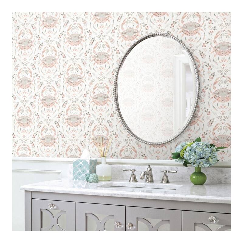 Chesapeake Annapolis Coral Crustation Wallpaper - 20.5 x 396 x 0.025