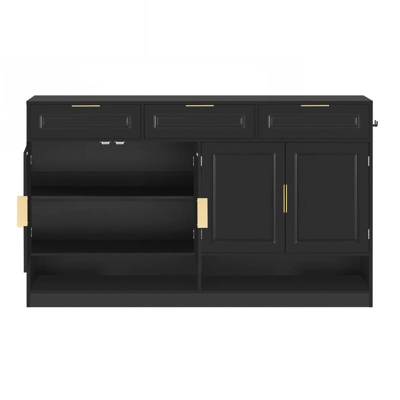 Farmhouse Sideboard with 3 Drawers & 4 Doors