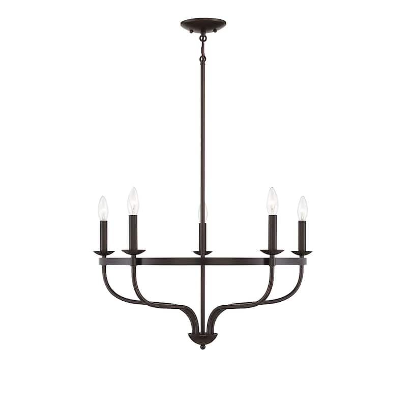 Meridian M10087 5 Light 27" Wide Taper Candle Style Chandelier