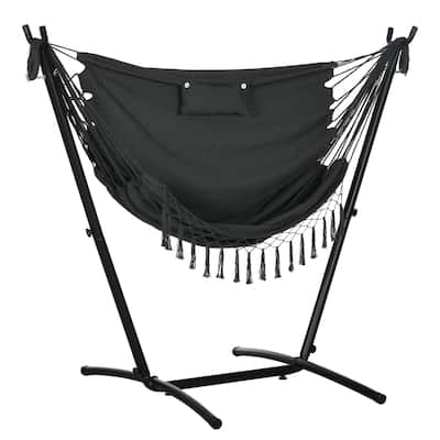 Steel Hammock Chair with Stand & Headrest