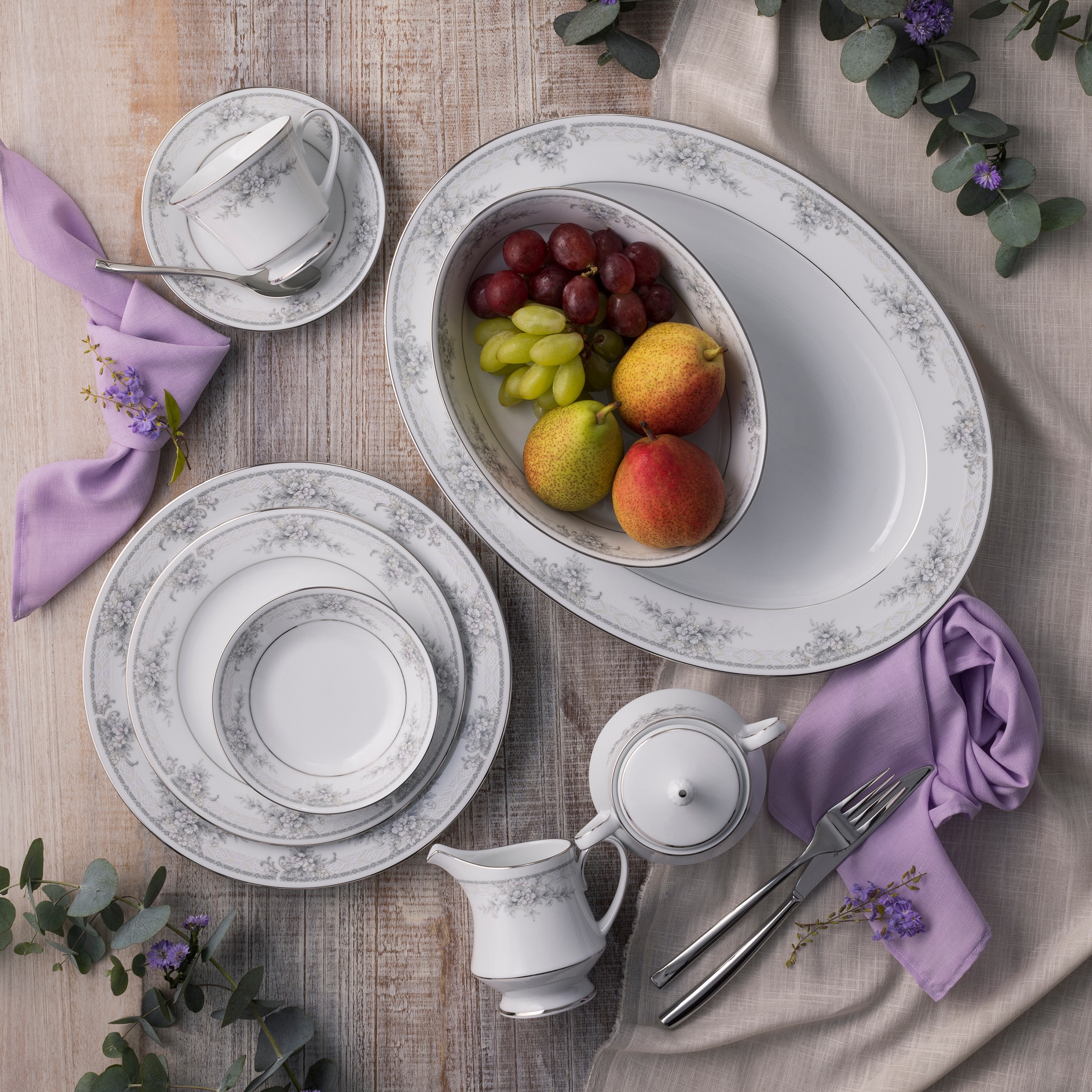Noritake Sweet Leilani Set Of 4 Teacups, 8 oz. - Overstock - 40117912