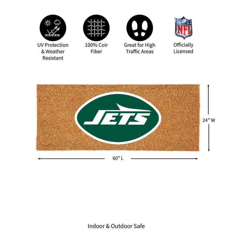 New York Jets Full Color Indoor/Outdoor Coir Mat